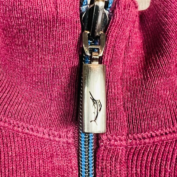 Tommy Bahama Reversible Half Zip Pullover Top Long Sleeve - L - Picture 3 of 7